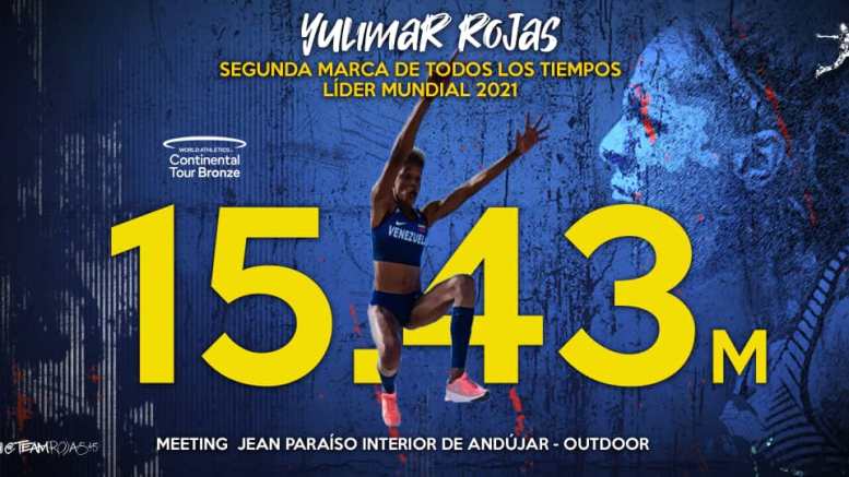 Imagen de la noticia: Yulimar Rojas se queda a sólo 7 cm del récord mundial de triple con 15,43