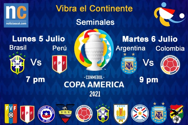 Imagen de la noticia: Copa América: A partir de hoy, Brasil, Perú, Colombia y Argentina con el objetivo de meterse en la final