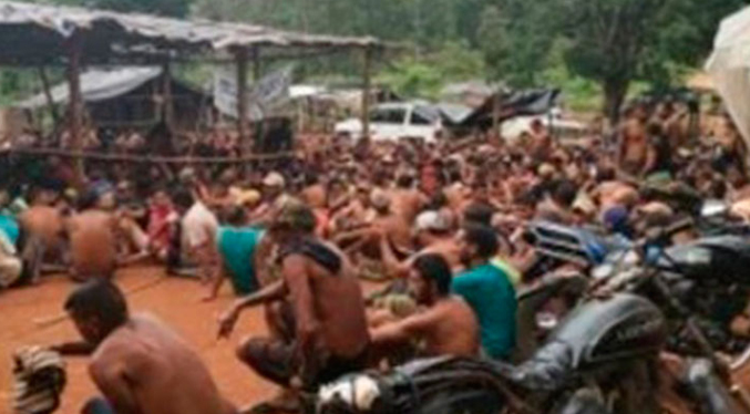 Imagen de la noticia: Estado Bolivar: GNB rescató a 680 pequeños mineros secuestrados por el Tren de Aragua