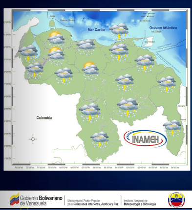 Imagen de la noticia: Inameh pronostica lluvias en gran parte del país para este domingo