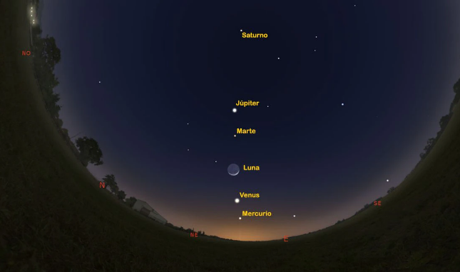 Imagen de la noticia: Alineación ‘perfecta’ de 5 planetas con la Luna: a qué hora y cómo ver este 23 y 24 de junio