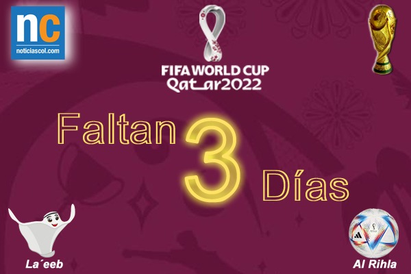 Imagen de la noticia: Mundial Qatar 2022: 3 días para el inicio del campeonato del mundo