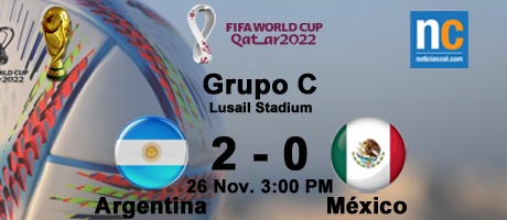 Imagen de la noticia: Mundial Qatar 2022: México cae ante Argentina 2-0 y se hunde a la última posición de su grupo
