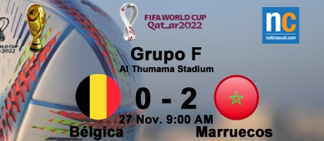 Imagen de la noticia: Mundial Catar 2022: Marruecos derrota por 2-0 a Bélgica y se coloca en primer lugar del Grupo F