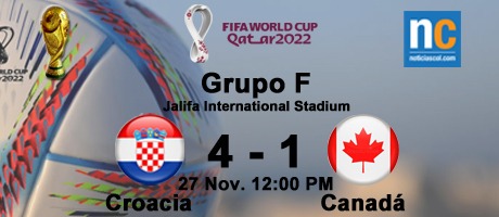 Imagen de la noticia: Mundial Qatar 2022: Croacia envia a casa a Canada al ganarle 4-1