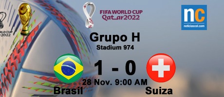 Imagen de la noticia: Mundial Catar 2022: Brasil vence 1-0 a Suiza y clasifica a octavos de final
