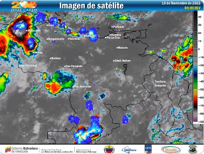 Imagen de la noticia: Inameh: Para este 13 de noviembre se observa una vaguada en superficie ubicada sobre la zona oriental y descarga eléctrica con lluvias en Zulia, Falcón, Yaracuy, Carabobo, Miranda, Delta Amacuro, Amazonas y Bolívar