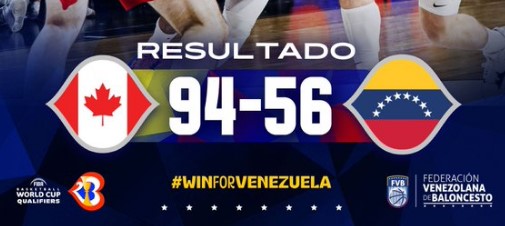 Imagen de la noticia: Clasificatorio Fiba Mundial 2023: Venezuela cae ante Canadá 94 por 56