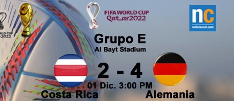 Imagen de la noticia: Mundial Qatar 2022: Alemania derrota a Costa Rica pero se queda fuera del Mundial