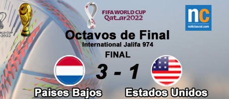Imagen de la noticia: Mundial Catar 2022: Países Bajos derrotó a Estados Unidos y es el primer clasificado a cuartos de final