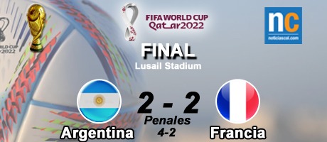Imagen de la noticia: Mundial Catar 2022: Argentina y Messi se titulan !Campeones del mundo! en Catar