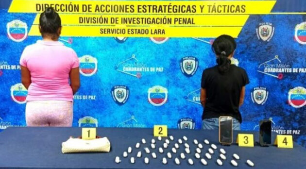 Imagen de la noticia: Estado Lara: Con 43 dediles de cocaína, detienen a dos mujeres