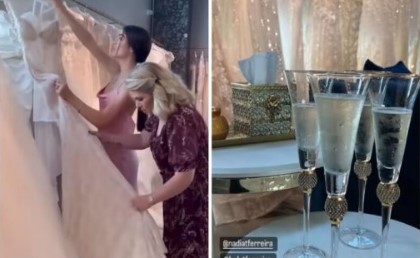 Imagen de la noticia: Prometida de Marc Anthony muestra sus posibles vestidos de novia (imagenes)