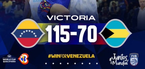 Imagen de la noticia: Clasificatorios de las Américas Fiba: Venezuela derrota a Bahamas 115 por 70