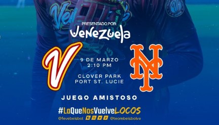 Imagen de la noticia: Clásico Mundial de Béisbol 2023: Venezuela afronta ante los Mets de Nueva York su ultimo fogueo