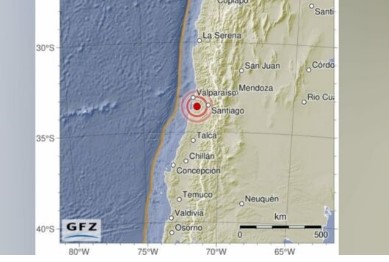 Imagen de la noticia: Chile: Sismo de 5,6 de magnitud sacude área metropolitana de Santiago