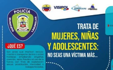 Imagen de la noticia: Municipio Lagunillas: Policía municipal inicia campaña contra la trata de mujeres, niñas y adolescentes