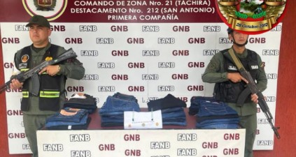 Imagen de la noticia: Estado Tachira: Detienen a mujer con más de 18 kilogramos de cocaína impregnada en la ropa