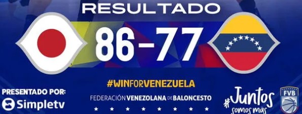 Imagen de la noticia: Mundial FIBA 2023: Japón remonto 15 puntos en el ultimo cuarto  y estira la racha negativa de Venezuela