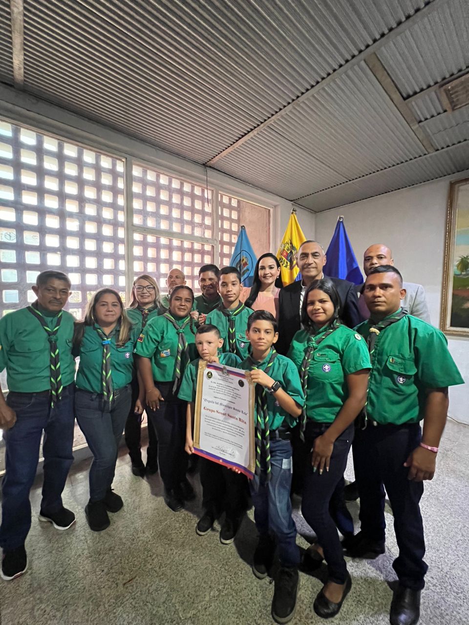 Imagen de la noticia: Municipio Lagunillas: Fundación Scouts recibió orden “Orgullo de la Ciudad de Santa Rita” en sesión solemne por su 38 aniversario